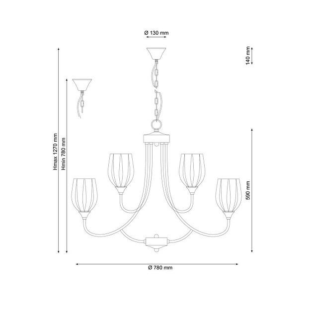 Подвесная люстра Lucia Tucci Madrid 116.6.3 Фото № 2