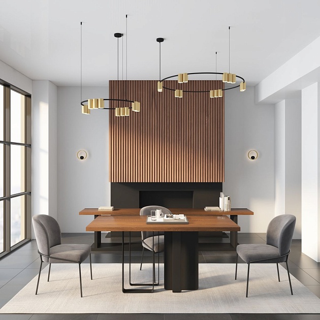 Подвесная люстра Denkirs Orbit DK4065-BK+SG изображение 4 Подвесная люстра Denkirs Orbit DK4065-BK+SG Фото № 4