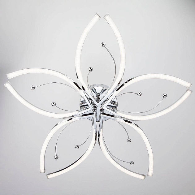 Потолочная светодиодная люстра Eurosvet Fiona 90056/5 хром изображение 3 Потолочная светодиодная люстра Eurosvet Fiona 90056/5 хром Фото № 3