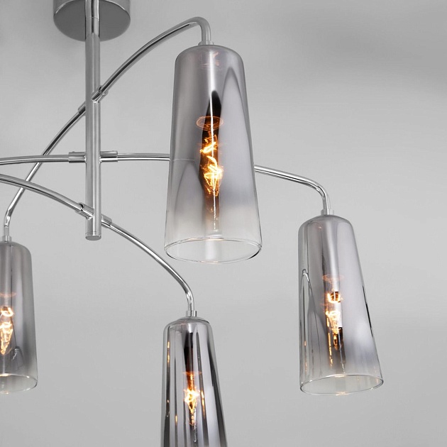 Подвесная люстра Eurosvet Omber 70137/6 хром изображение 4 Подвесная люстра Eurosvet Omber 70137/6 хром Фото № 4