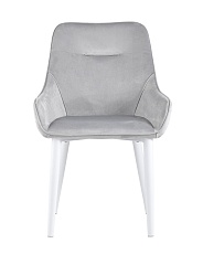 Кухонный стул Stool Group Диана велюр серебристый (ножки белые) MC101-2 KD HLR-14 1