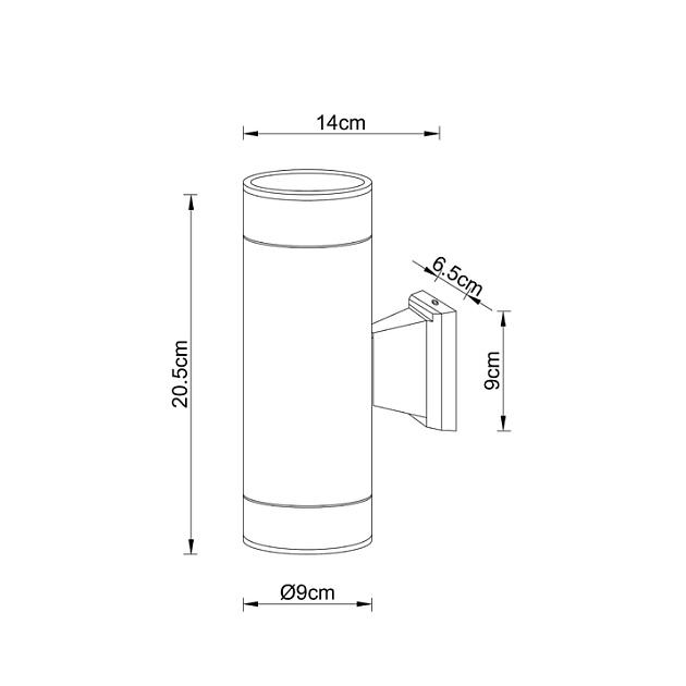 Уличный настенный светильник Arte Lamp Piautos A1926AL-2BK изображение 2 Уличный настенный светильник Arte Lamp Piautos A1926AL-2BK Фото № 2