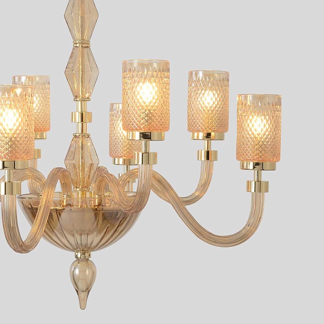 Подвесная люстра Crystal Lux SILVESTRO SP8 AMBER изображение 2 Подвесная люстра Crystal Lux SILVESTRO SP8 AMBER Фото № 2