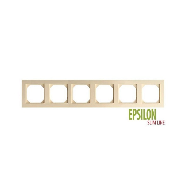 Рамка 6-постовая Liregus Epsilon бежевый 28-0886 изображение 1 Рамка 6-постовая Liregus Epsilon бежевый 28-0886 Фото № 1