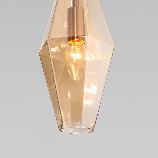 Подвесной светильник Eurosvet Prism 50236/1 янтарный Фото № 5
