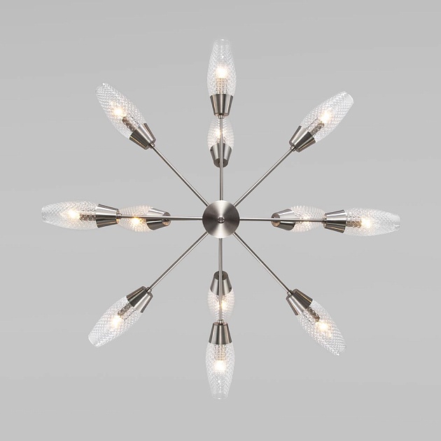 Подвесная люстра Eurosvet Thalia 60140/12 сатин-никель изображение 4 Подвесная люстра Eurosvet Thalia 60140/12 сатин-никель Фото № 4