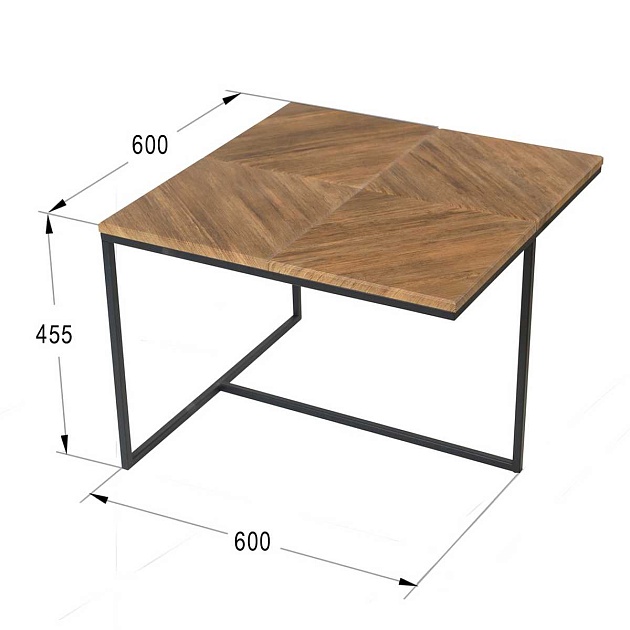 Журнальный стол Мебелик Эклектик квадро 005015 Фото № 3