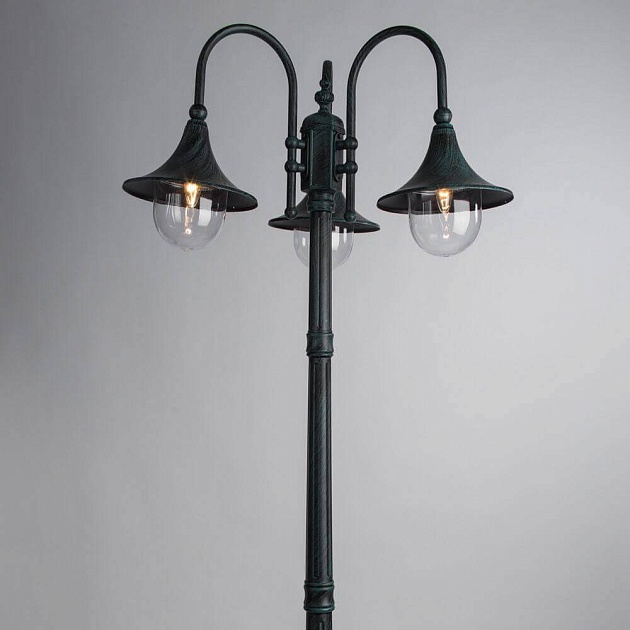 Садово-парковый светильник Arte Lamp Malaga A1086PA-3BG изображение 3 Садово-парковый светильник Arte Lamp Malaga A1086PA-3BG Фото № 3