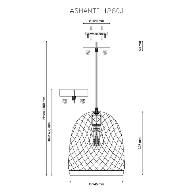 Подвесной светильник Lucia Tucci Ashanti 1260.1 Фото № 2