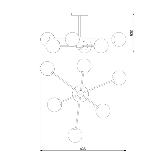 Потолочная люстра Eurosvet Ascot 30166/6 золото изображение 2 Потолочная люстра Eurosvet Ascot 30166/6 золото Фото № 2