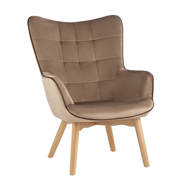 Кресло Stool Group Манго велюр бежевый MANCO HLR-31 Фото № 1