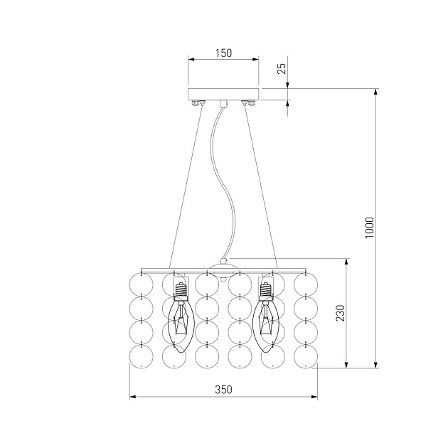 Подвесная люстра Eurosvet Sandra 00000072982 изображение 2 Подвесная люстра Eurosvet Sandra 00000072982 Фото № 2
