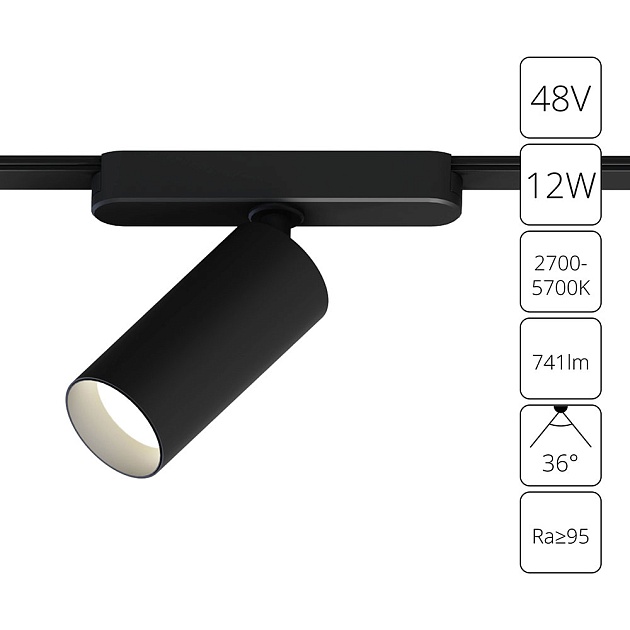 Трековый светодиодный светильник Arte Lamp Rapid A2958PL-1BK Фото № 1