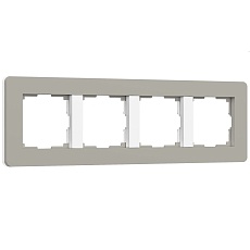 Рамка Werkel Split на 4 поста дымчатый/белый W0043067 4690389206108