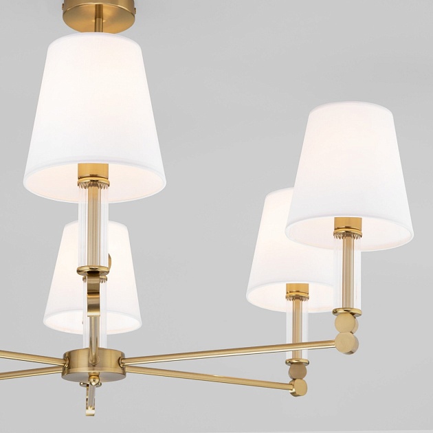 Потолочная люстра Eurosvet 60145/6 латунь изображение 3 Потолочная люстра Eurosvet 60145/6 латунь Фото № 3