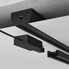 Алюминиевый профиль для монтажа в натяжной потолок однофазного шинопровода черный (2м) Elektrostandard a070478 2