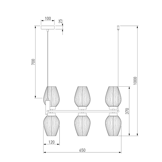 Подвесная люстра Eurosvet Alva 30183/6 латунь Фото № 4
