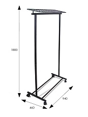 Гардеробная вешалка на колесах Мебелик М 9 001774 2