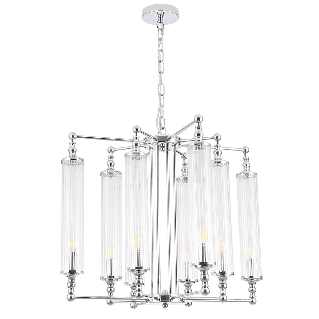 Подвесная люстра Crystal Lux Tomas SP8 D650 Chrome Фото № 1