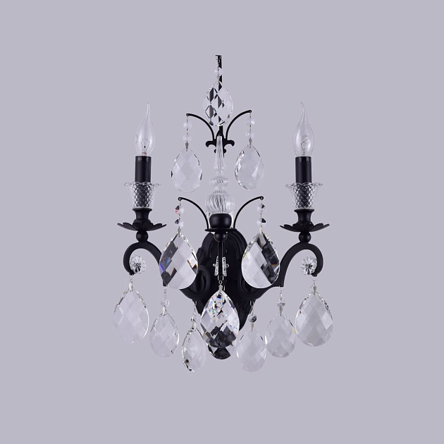 Бра Crystal Lux Magnifico AP2 Black/Transparent Фото № 1