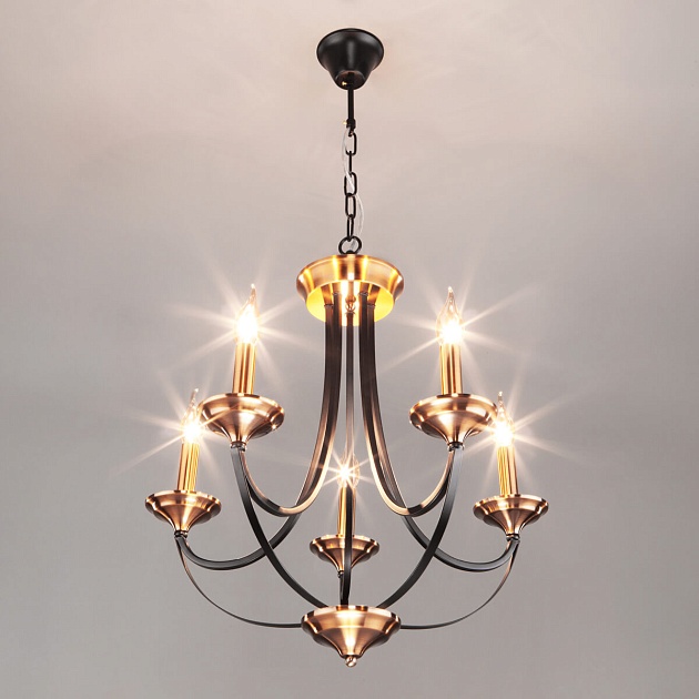 Подвесная люстра Eurosvet Lazzaro 60098/5 черный Фото № 3