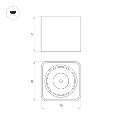 Потолочный светодиодный светильник Arlight SP-Dice-S78x78-10W Day4000 046631 1