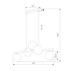 Подвесная люстра TK Lighting 4549 Estera Gold 1