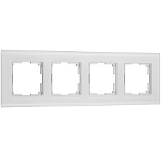 Рамка Werkel Senso на 4 поста белый стекло soft-touch W0043101 4690389200458