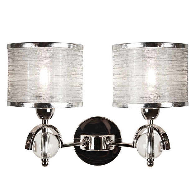 Бра iLamp Chelsea W2400-2 Nickel изображение 1 Бра iLamp Chelsea W2400-2 Nickel Фото № 1