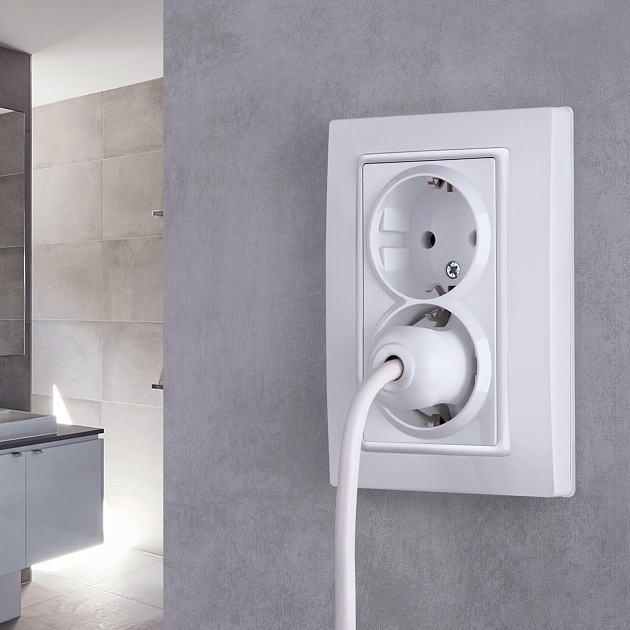 Розетка двойная с заземлением Werkel белый W1172001 4690389155352 изображение 6 Розетка двойная с заземлением Werkel белый W1172001 4690389155352 Фото № 6
