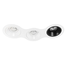 Комплект из светильников и рамки Lightstar Domino Round (214696+214606+214606+214607) D696060607