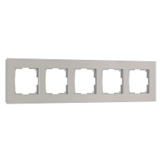 Рамка Werkel Senso на 5 постов дымчатый стекло soft-touch W0053117 4690389214301