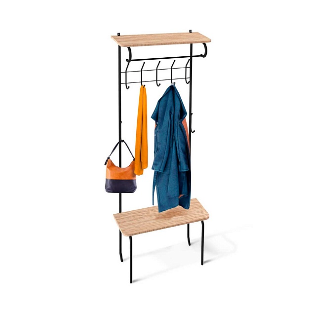 Гардеробная вешалка Sheffilton SHT-HW1 черный муар/дуб беленый 5470527301 изображение 1 Гардеробная вешалка Sheffilton SHT-HW1 черный муар/дуб беленый 5470527301 Фото № 1