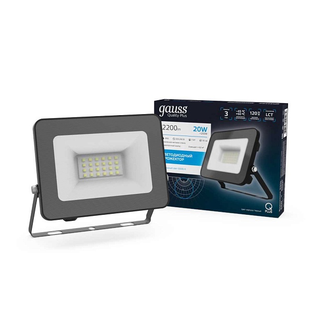 Прожектор светодиодный Gauss Qplus 20W 6500К 613511320 Фото № 2