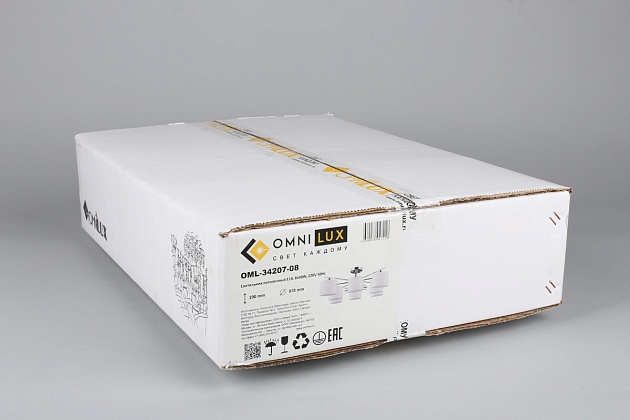 Потолочная люстра Omnilux Neviano OML-34207-08 изображение 4 Потолочная люстра Omnilux Neviano OML-34207-08 Фото № 4