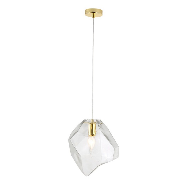 Подвесной светильник Crystal Lux NUESTRO SP1 GOLD/TRANSPARENT изображение 1 Подвесной светильник Crystal Lux NUESTRO SP1 GOLD/TRANSPARENT Фото № 1