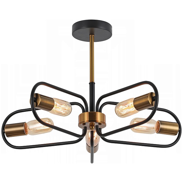 Потолочная люстра Illumico IL8253-5COU-79 BK GD изображение 1 Потолочная люстра Illumico IL8253-5COU-79 BK GD Фото № 1