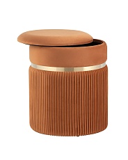 Пуф Stool Group Миранда с ящиком велюр оранжевый 19B352VA-8167-29 1