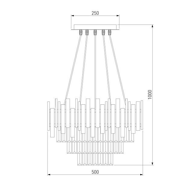 Подвесная люстра Bogates Piano 340/6 Strotskis Smart изображение 2 Подвесная люстра Bogates Piano 340/6 Strotskis Smart Фото № 2
