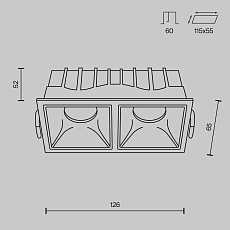 Встраиваемый светильник Maytoni Alfa LED DL043-02-10W3K-SQ-W 5