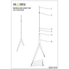 Подвесной модульный светильник без основания Mantra Arrecife 9211 2