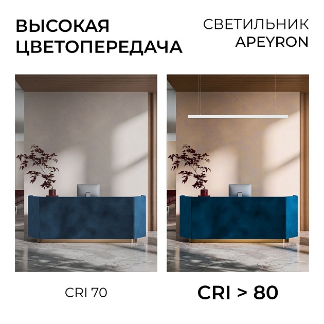 Подвесной линейный светодиодный светильник Apeyron Levia 30-44 Фото № 8