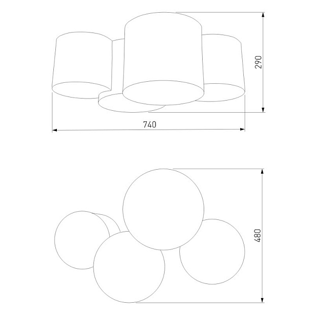 Потолочный светильник TK Lighting 6592 Mona Nature Фото № 3