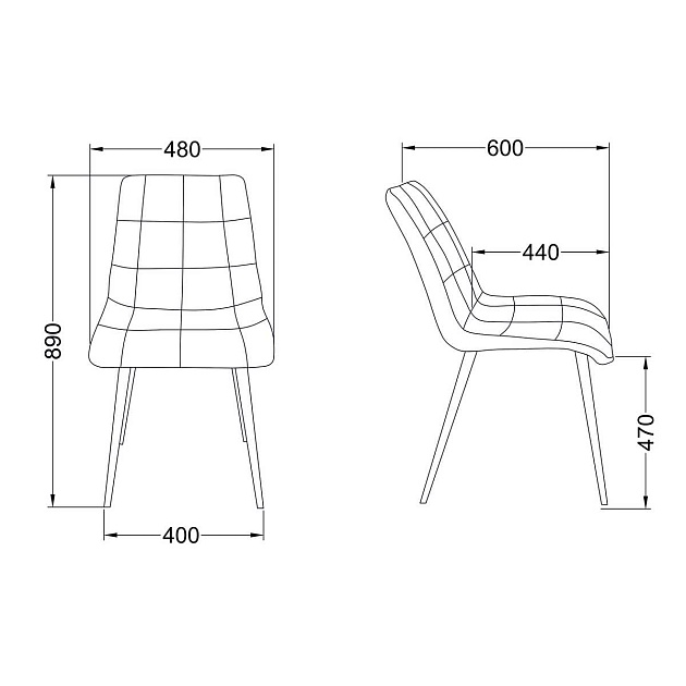 Кухонный стул AksHome Fred темно-серый, ткань 72358 изображение 2 Кухонный стул AksHome Fred темно-серый, ткань 72358 Фото № 2