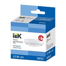 Лампа светодиодная IEK GX53 15W 6500K матовая LLE-T80-15-230-65-GX53 1