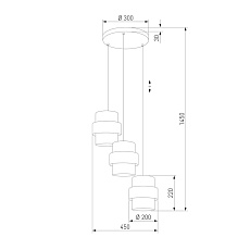 Подвесная люстра TK Lighting 6018 Calisto 1