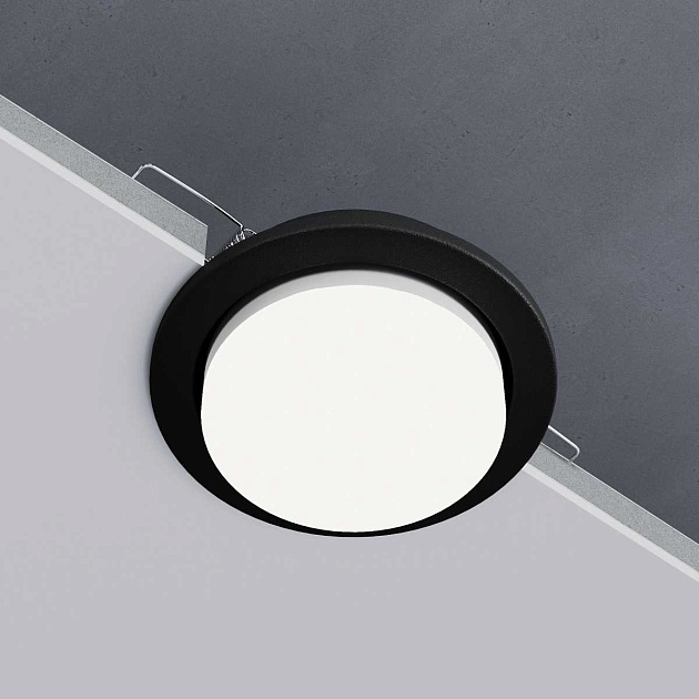 Встраиваемый светильник Elektrostandard 1035 GX53 WH черный a069360 Фото № 1