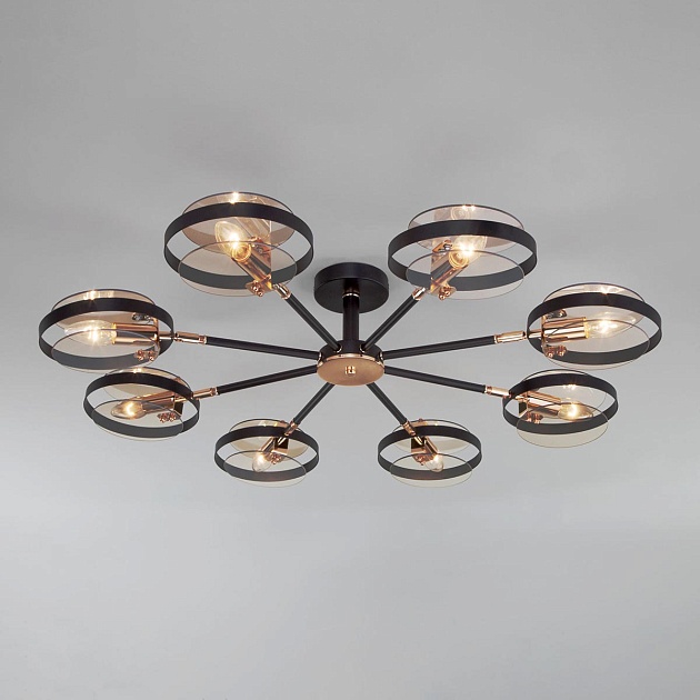 Потолочная люстра Eurosvet Gallo 70121/8 черный Фото № 1