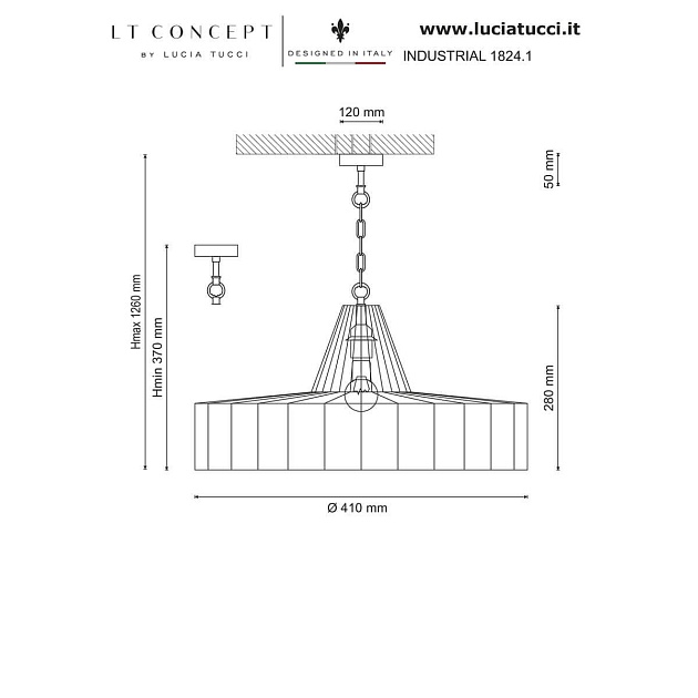 Подвесной светильник Lucia Tucci Industrial 1824.1 изображение 2 Подвесной светильник Lucia Tucci Industrial 1824.1 Фото № 2