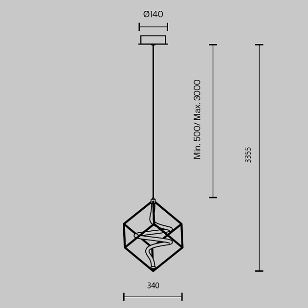 Подвесной светодиодный светильник Maytoni Membrane MOD345PL-L11BS3K Фото № 2